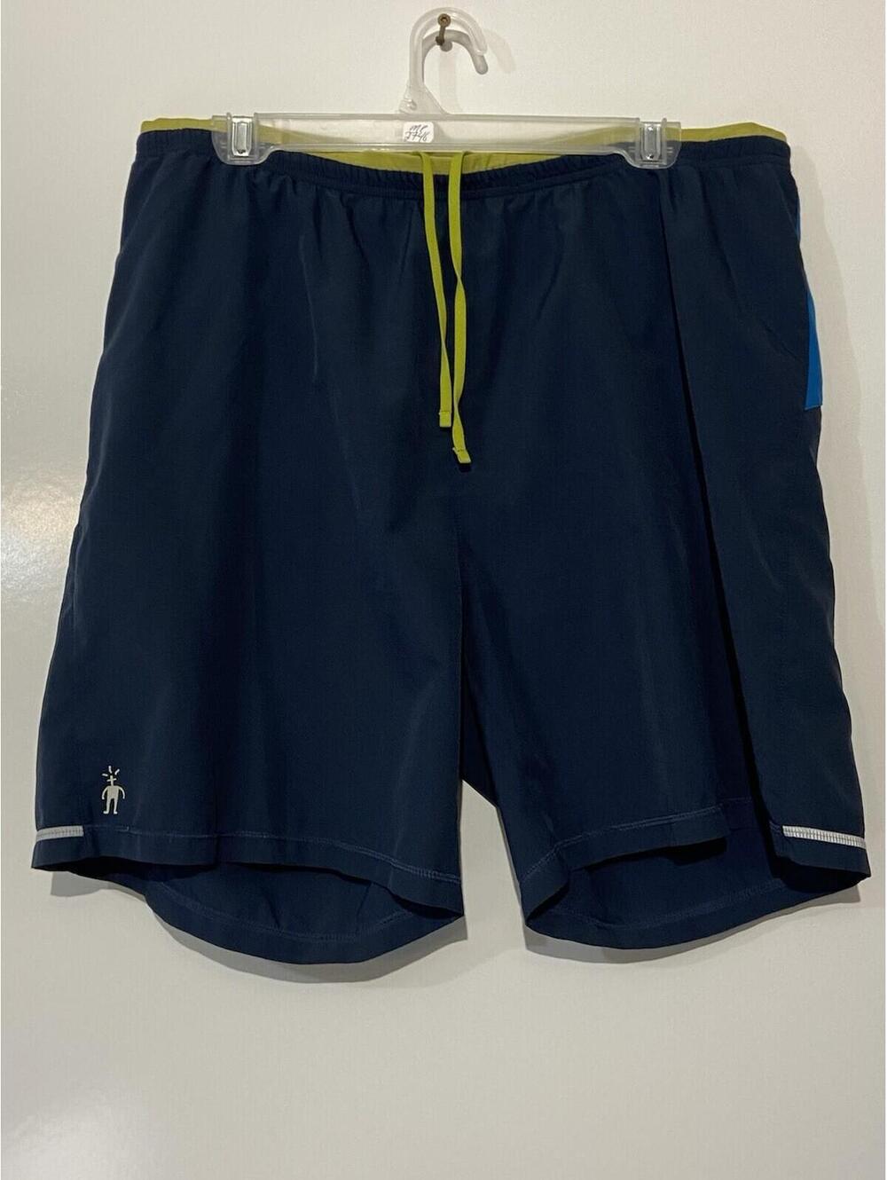 Mens SMARTWOOL Blue Brief Lined PhD Shorts Sz L